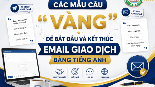  CÁC MẪU CÂU “VÀNG” ĐỂ BẮT ĐẦU VÀ KẾT THÚC EMAIL GIAO DỊCH